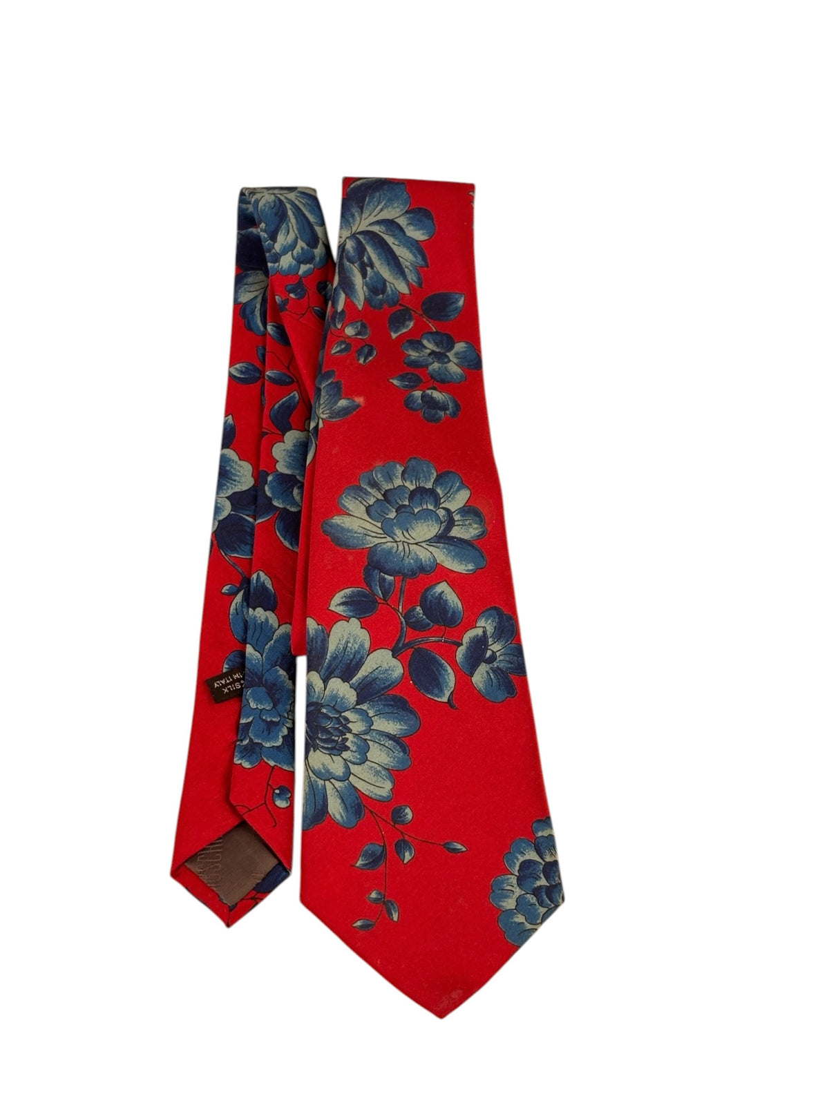 Moschino Red Floral Print Tie