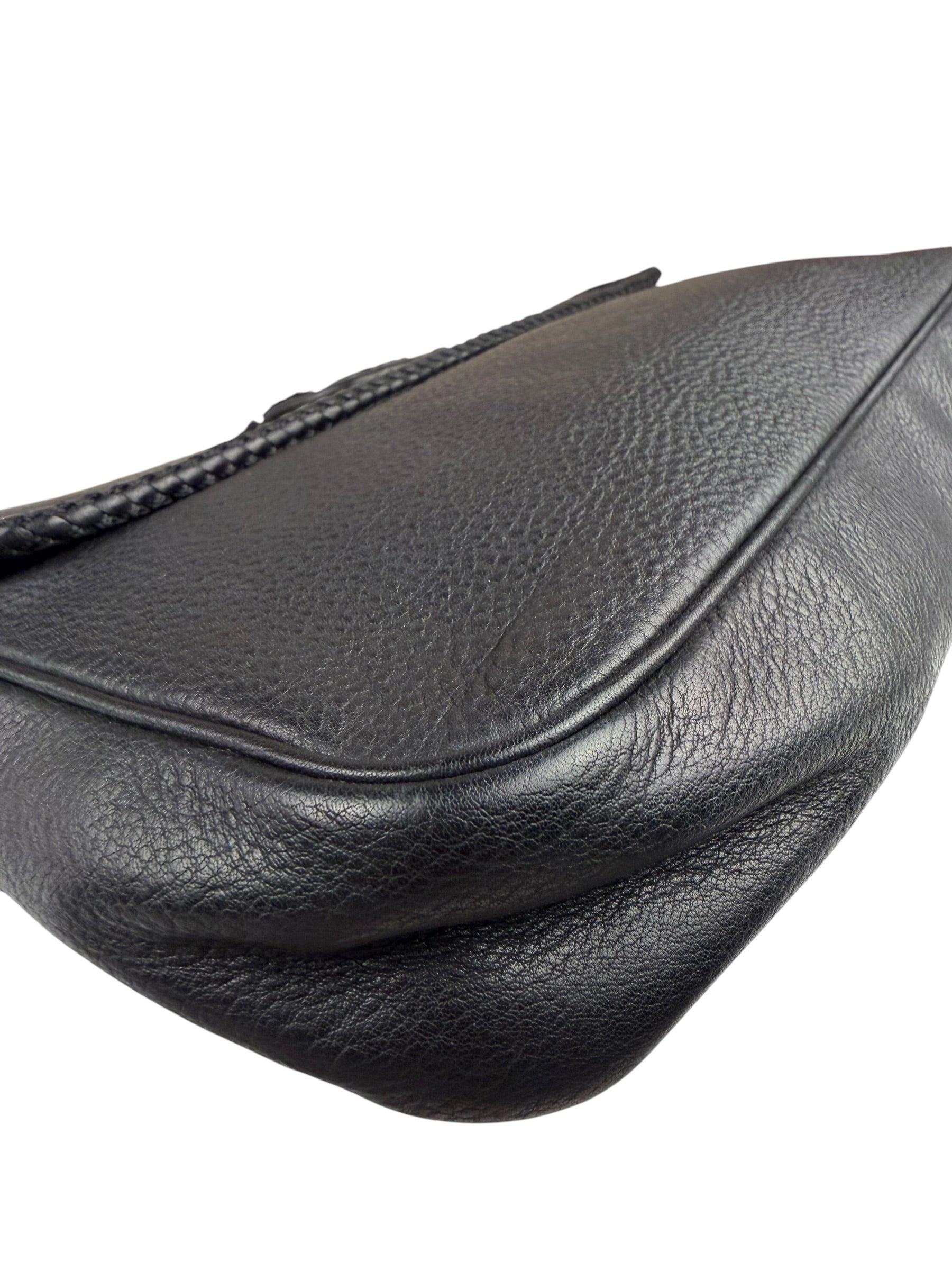 Gucci Black Leather Marrakech Evening Shoulder Bag