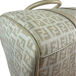 Fendi Vintage Beige Zucca Mini Boston Bag