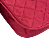 Chanel Vintage Two Tone Red Satin Flap 1989