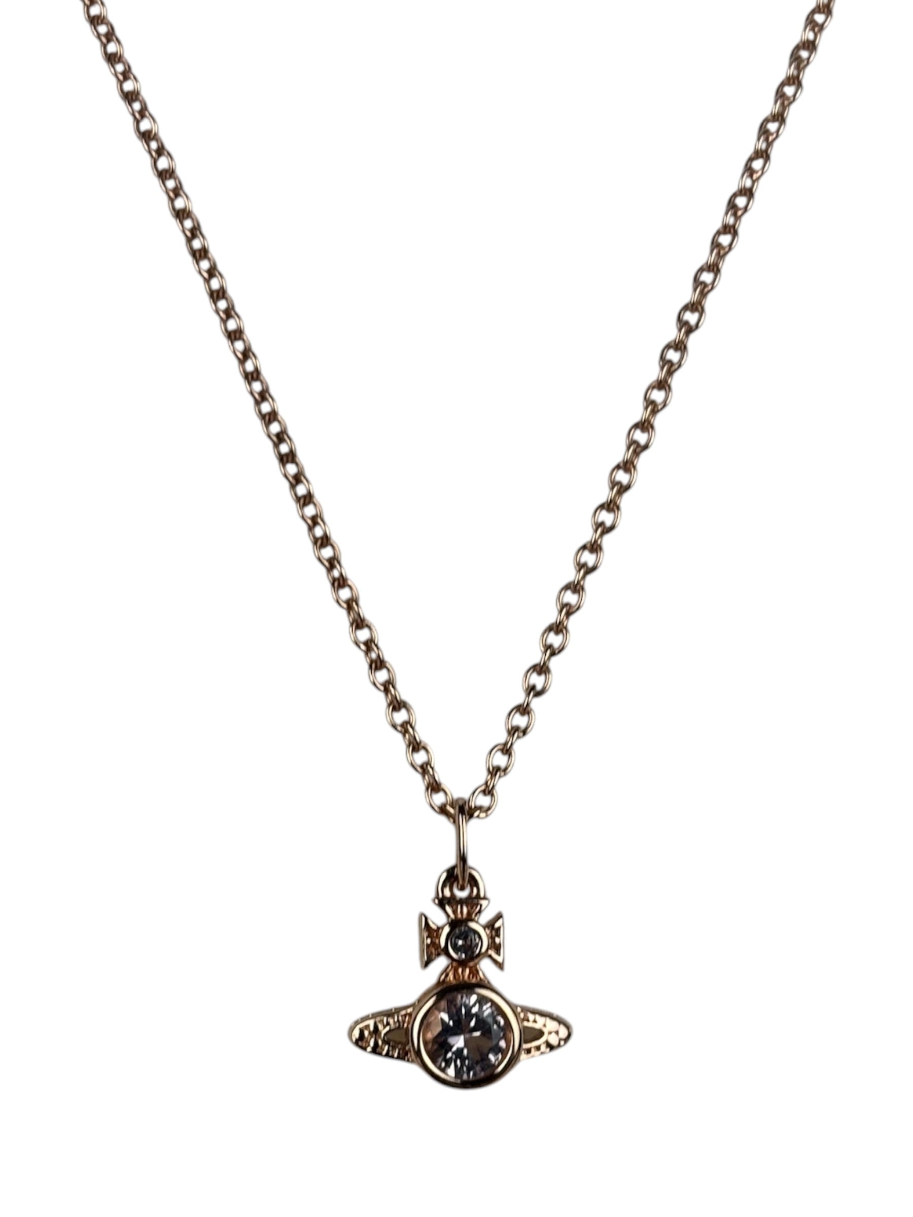 Vivienne Westwood Rose Gold Delicate Pendant Necklace