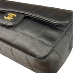 Chanel Black Satin Chocolate Bar Mini East-West Flap Bag