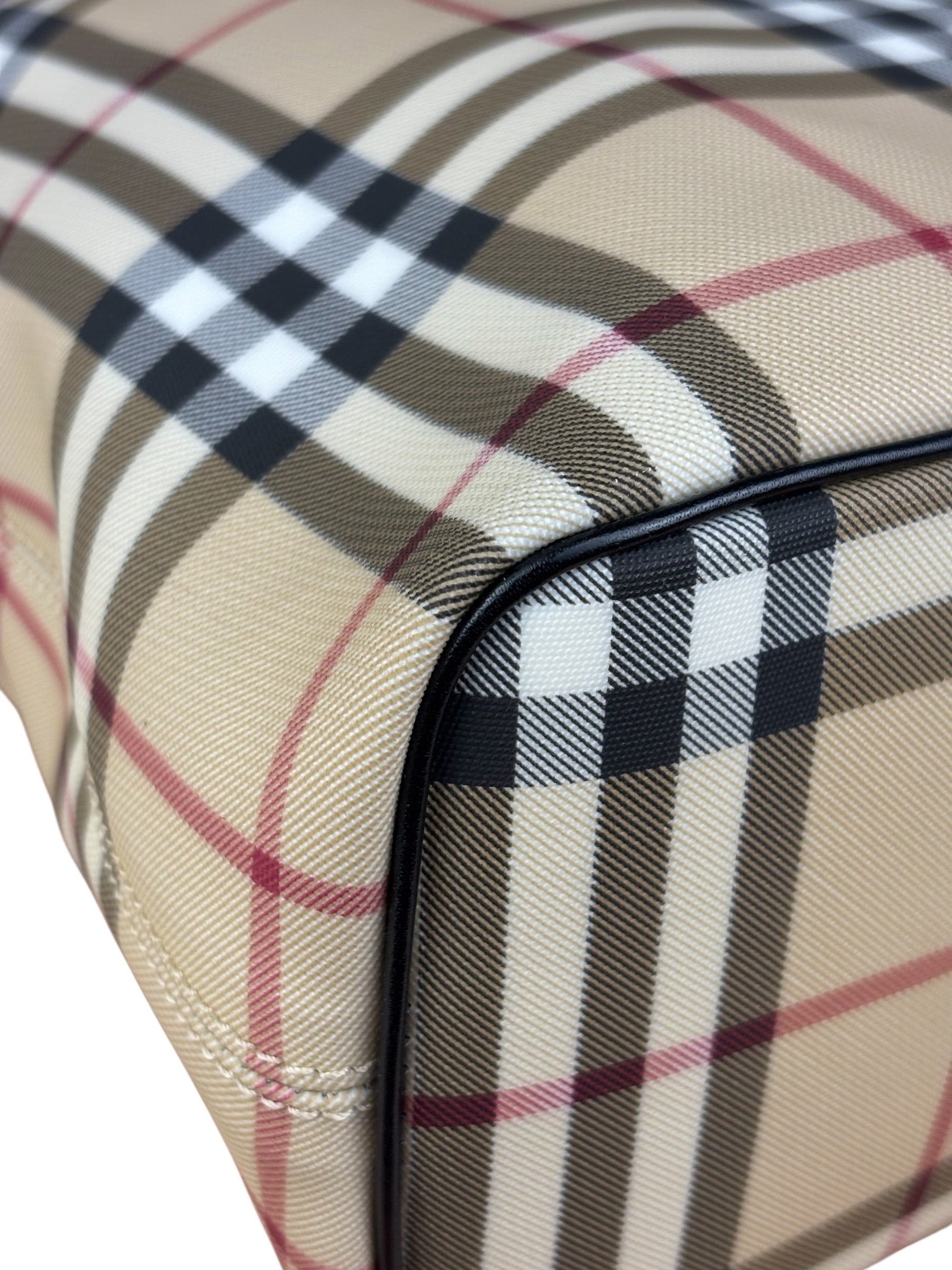 Burberry Bicolor Canvas House Check Tote Bag
