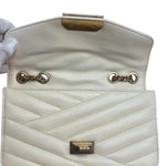 Chanel Beige Gabrielle Chevron Medal Flap 2011