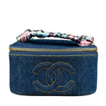 Chanel Denim Vanity Case Handbag 1997