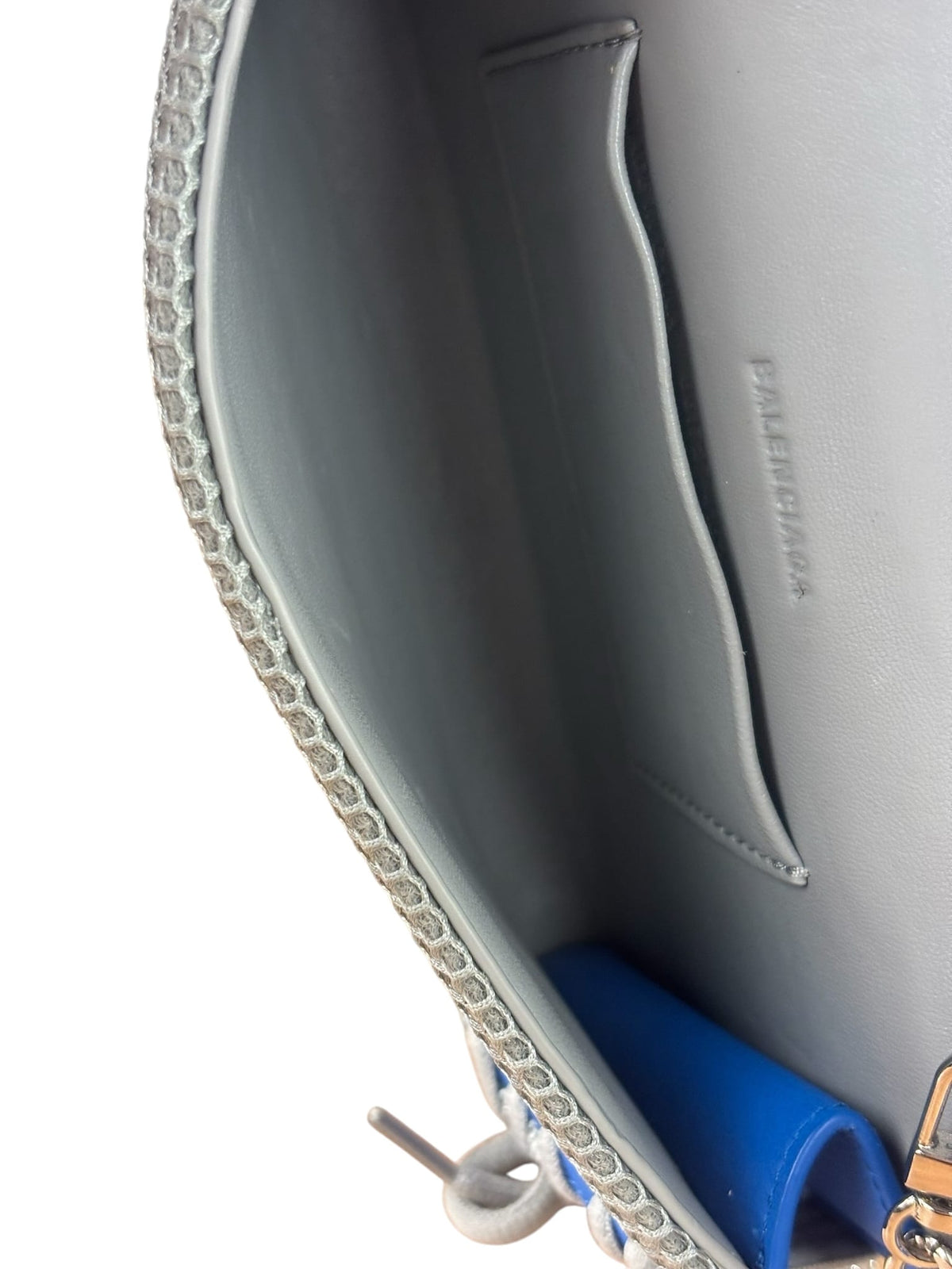 Balenciaga Blue/Grey Leather Trim Sneakerhead Phone Holder