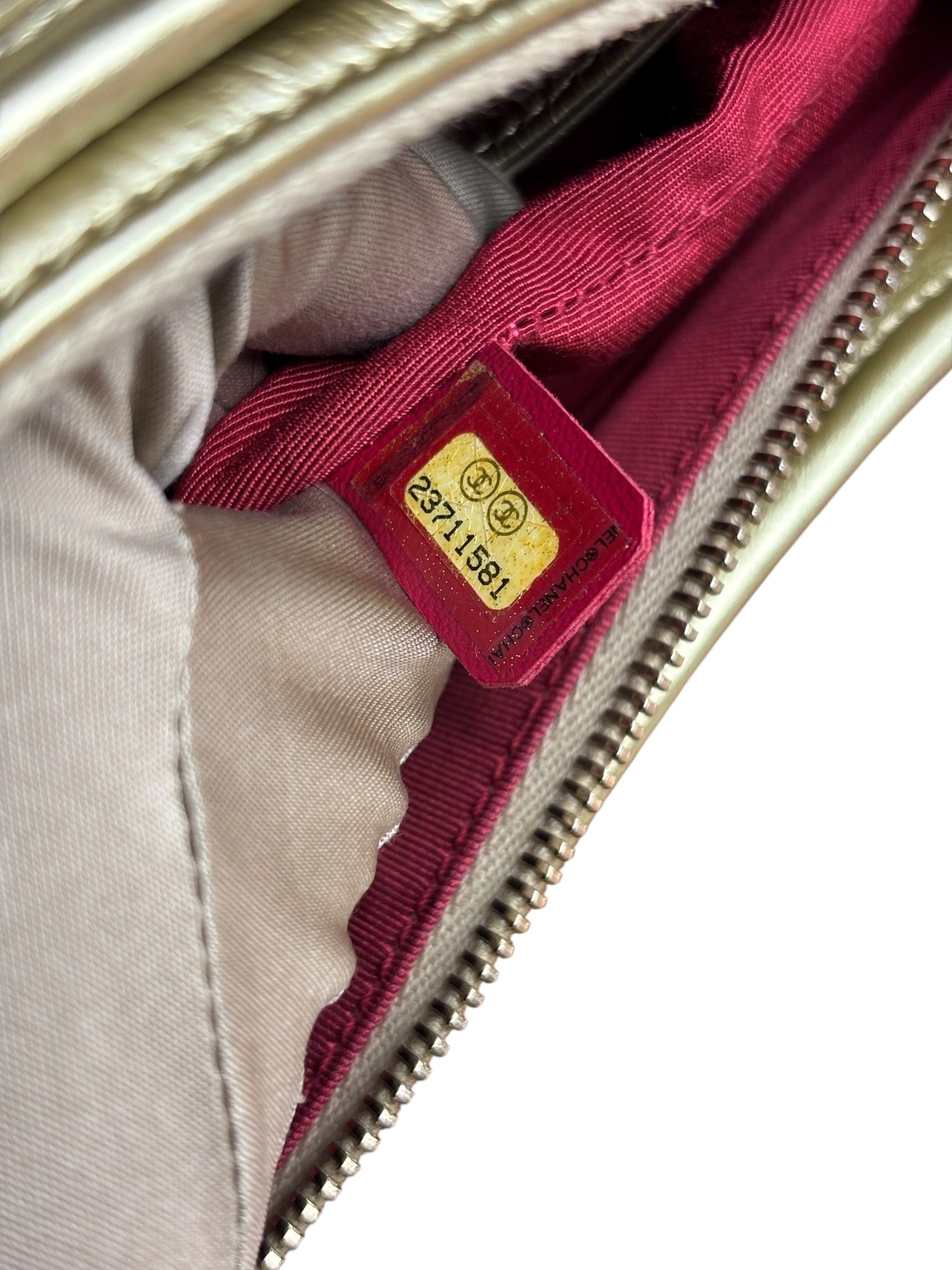 Chanel Gold Leather Gabrielle Hobo 2016