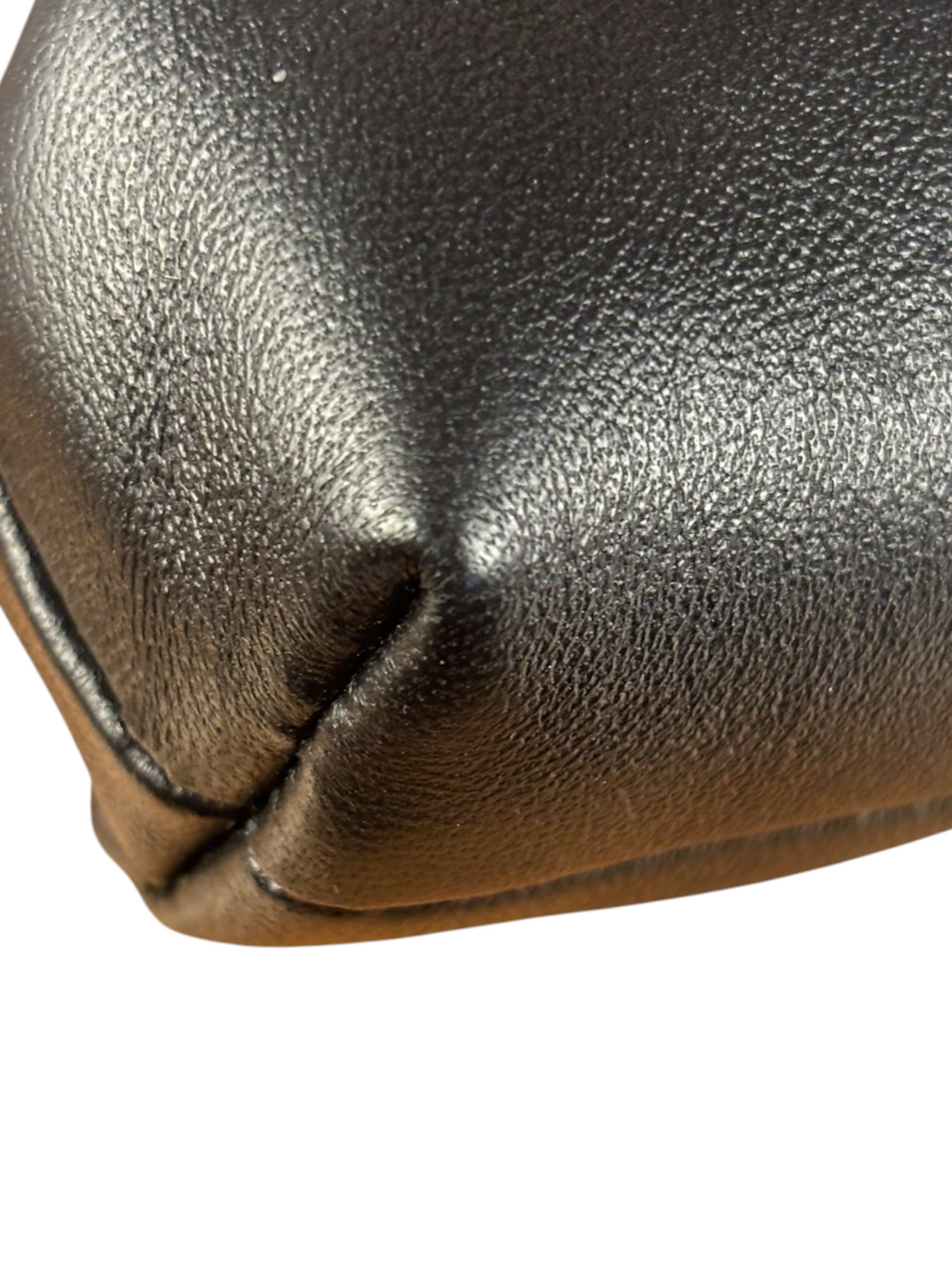 Fendi Black Leather Nano First Charm Shoulder Bag