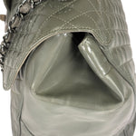 Chanel Grey Patent Leather Mademoiselle Kelly Flap Bag 2008