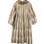 Vintage Multi Brown Long Fur Coat