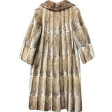 Vintage Multi Brown Long Fur Coat
