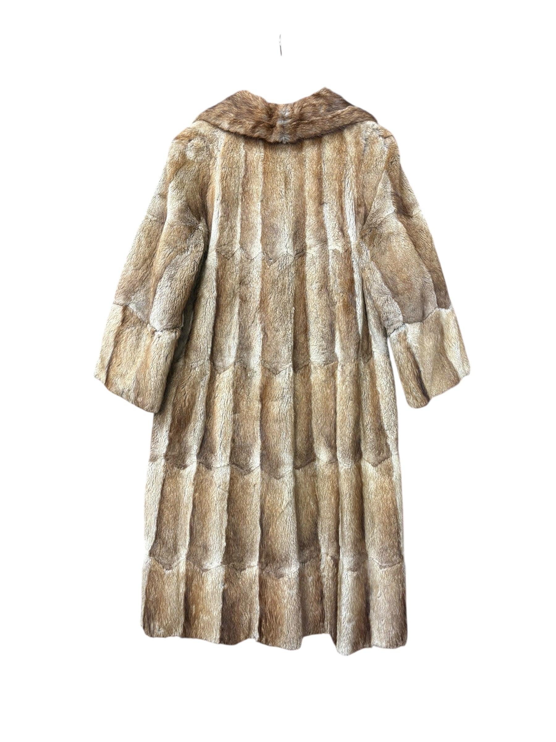 Vintage Multi Brown Long Fur Coat