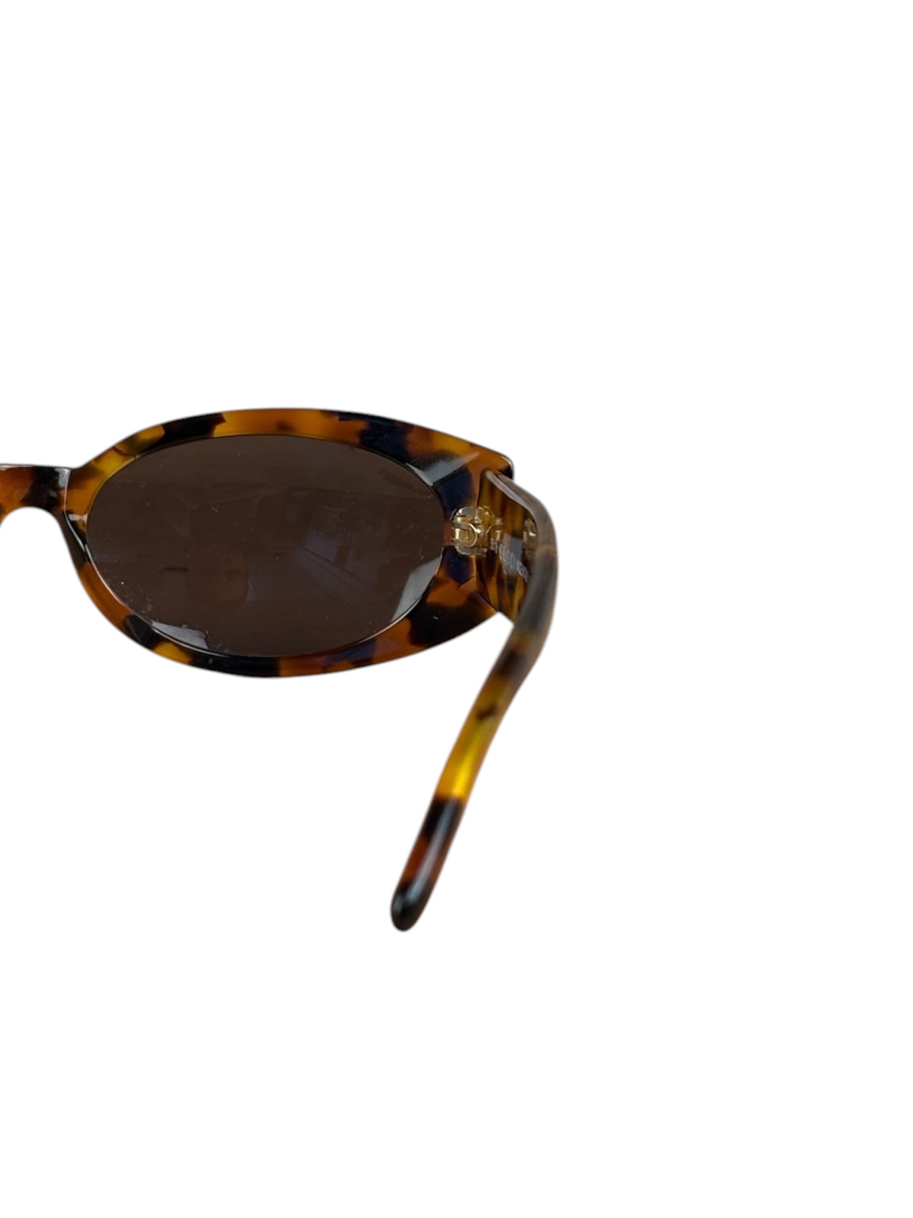 Gucci Vintage GG Havana Thick  Rounded Oval Sunglasses RX 2400/S