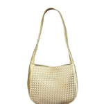 Bottega Veneta Butter Yellow Satin Intrecciato Shoulder Bag