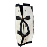 Saint Laurent Beige/Black Rive Gauche Canvas Tote Bag