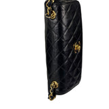 Chanel Black Quilted Leather Flap Bag 1989