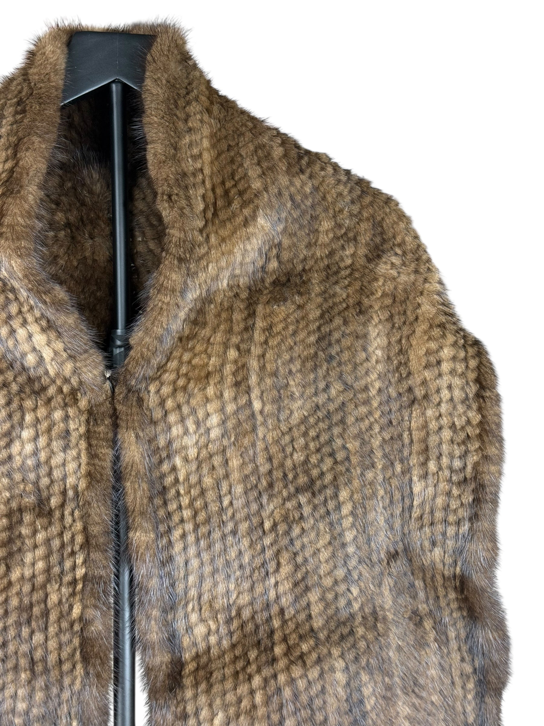 Invernale Vintage Brown Fur Shawl