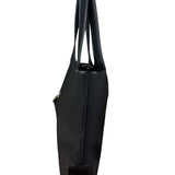 Ferragamo Vintage Black Leather Lined Shoulder Tote