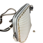 Gucci White Leather Stars Guccy Mini 2Way Bag