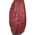 Bottega Veneta Red Leather Intrecciato Trim Hobo Bag