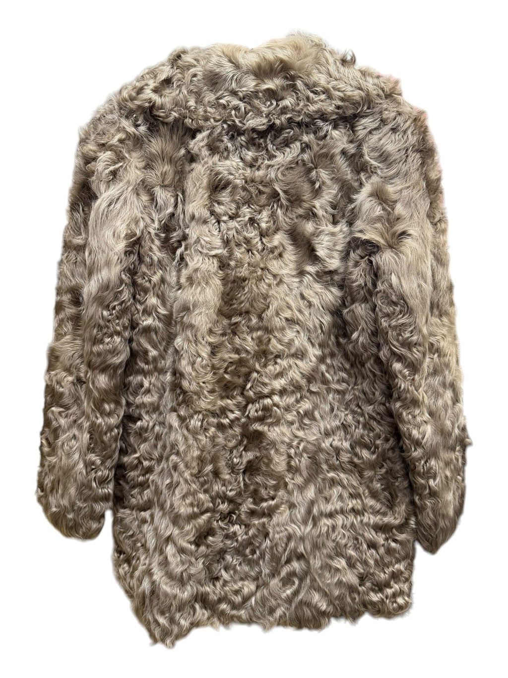 Vintage Moonbat Taupe Grey Persian Lamb Fur Coat