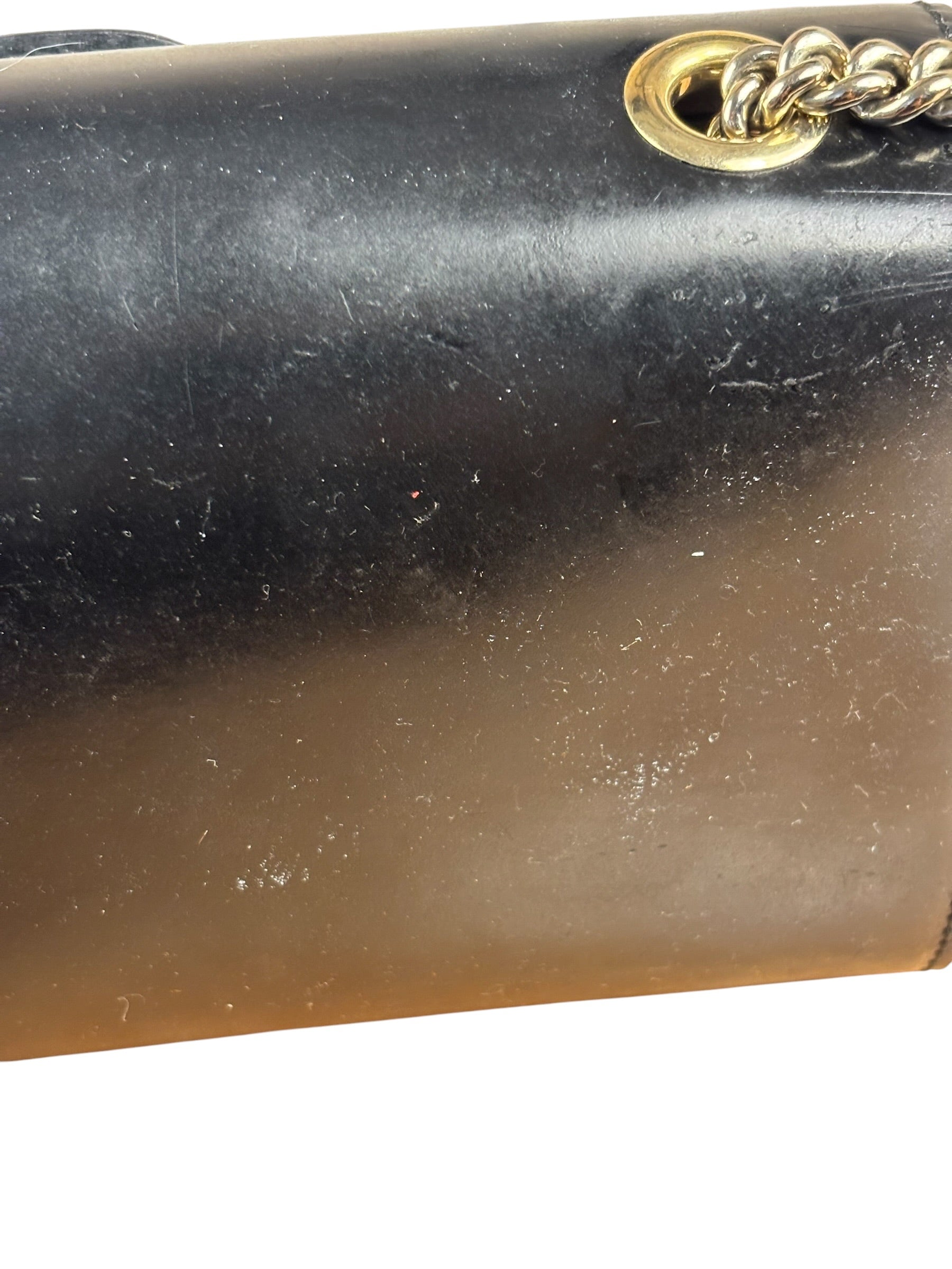 Gucci Black Leather Small Emily Chain Shoulder Bag