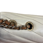 Chanel Beige Gabrielle Chevron Medal Flap 2011