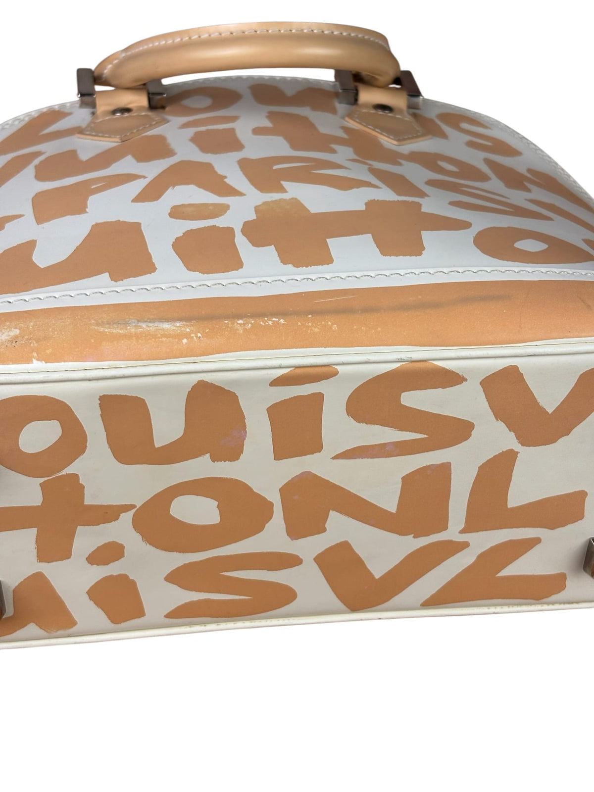 Louis Vuitton White/Beige Graffiti Alma Handbag PM