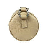 Burberry Cream Calfskin Barrel Shoulder Bag