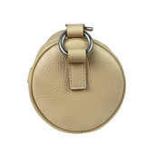 Burberry Cream Calfskin Barrel Shoulder Bag
