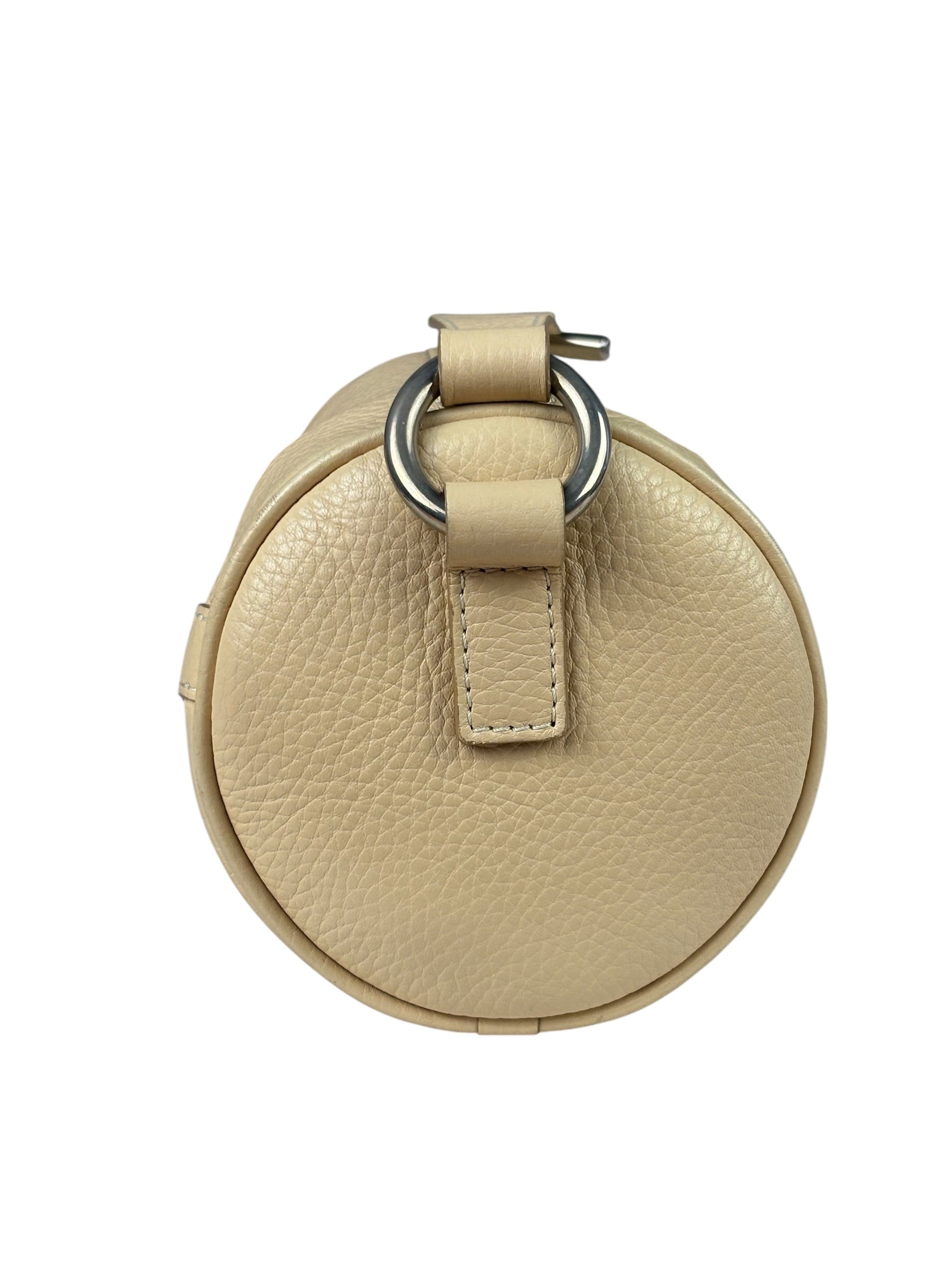 Burberry Cream Calfskin Barrel Shoulder Bag