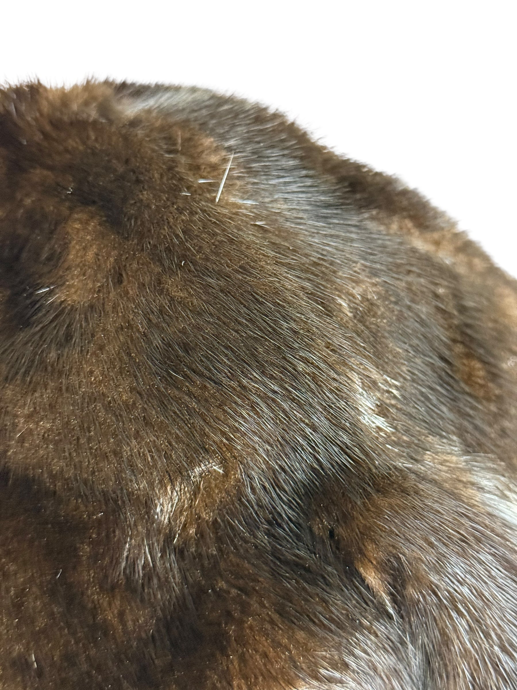 Vintage Dark Fur Tailed Hat