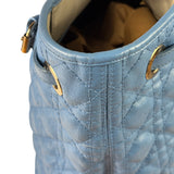 Christian Dior Blue Leather Panarea Tote