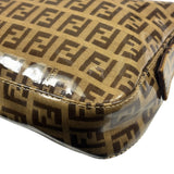 Fendi Brown Vinyl Zucca Baguette