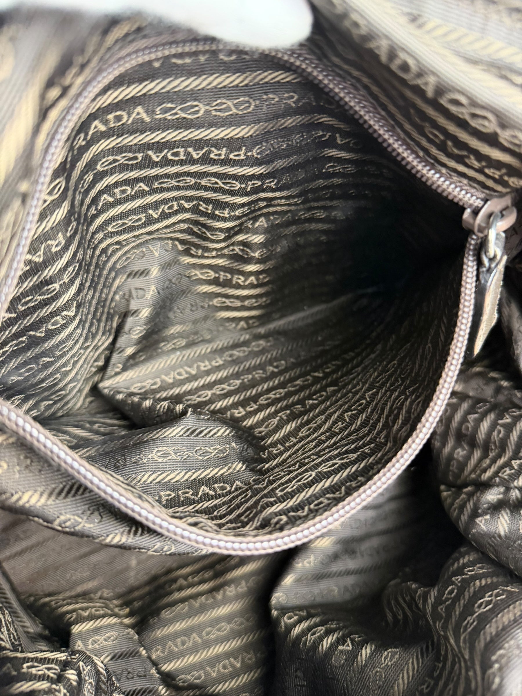 Prada Vintage Green Nylon Top Handle Bowler Bag