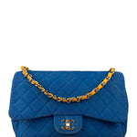 Chanel Medium Quilted Perforated Jersey Single Flap 2009