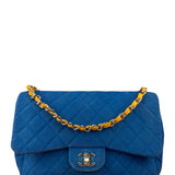Chanel Medium Quilted Perforated Jersey Single Flap 2009