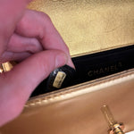 Chanel Gold Metallic CC Boy Bag 2014