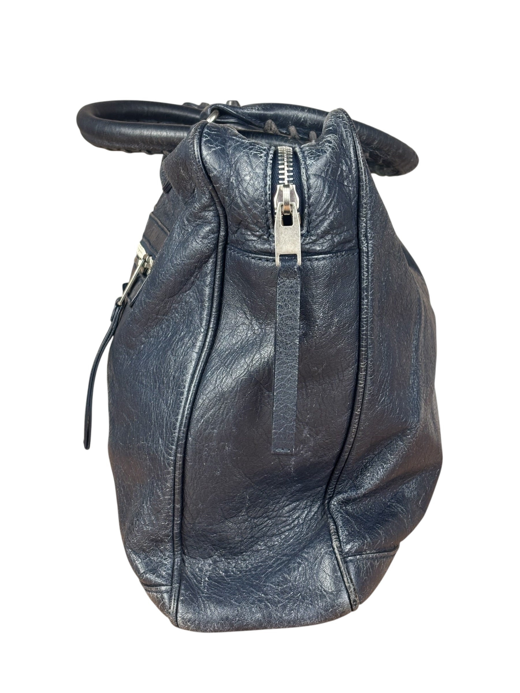 Balenciaga Navy Motocross Classic Bridge Bag