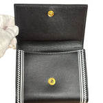 Versace Vintage Black/White Leather Logo Wallet