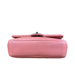 Chanel Pink Chevron Lambskin Flap Bag 2015