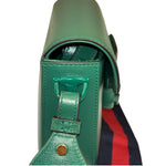 Gucci Green Leather Horsebit Shoulder Bag