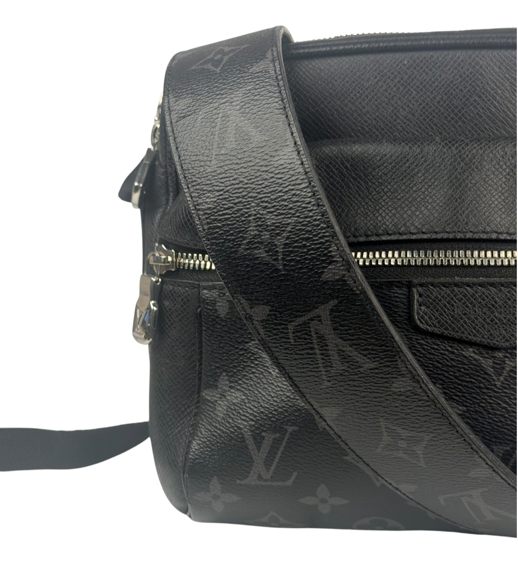 Louis Vuitton Black Monogram Taigarama Outdoor Messenger Bag