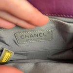 Chanel Purple Velvet Mini Boy Bag 2013