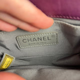 Chanel Purple Velvet Mini Boy Bag 2013