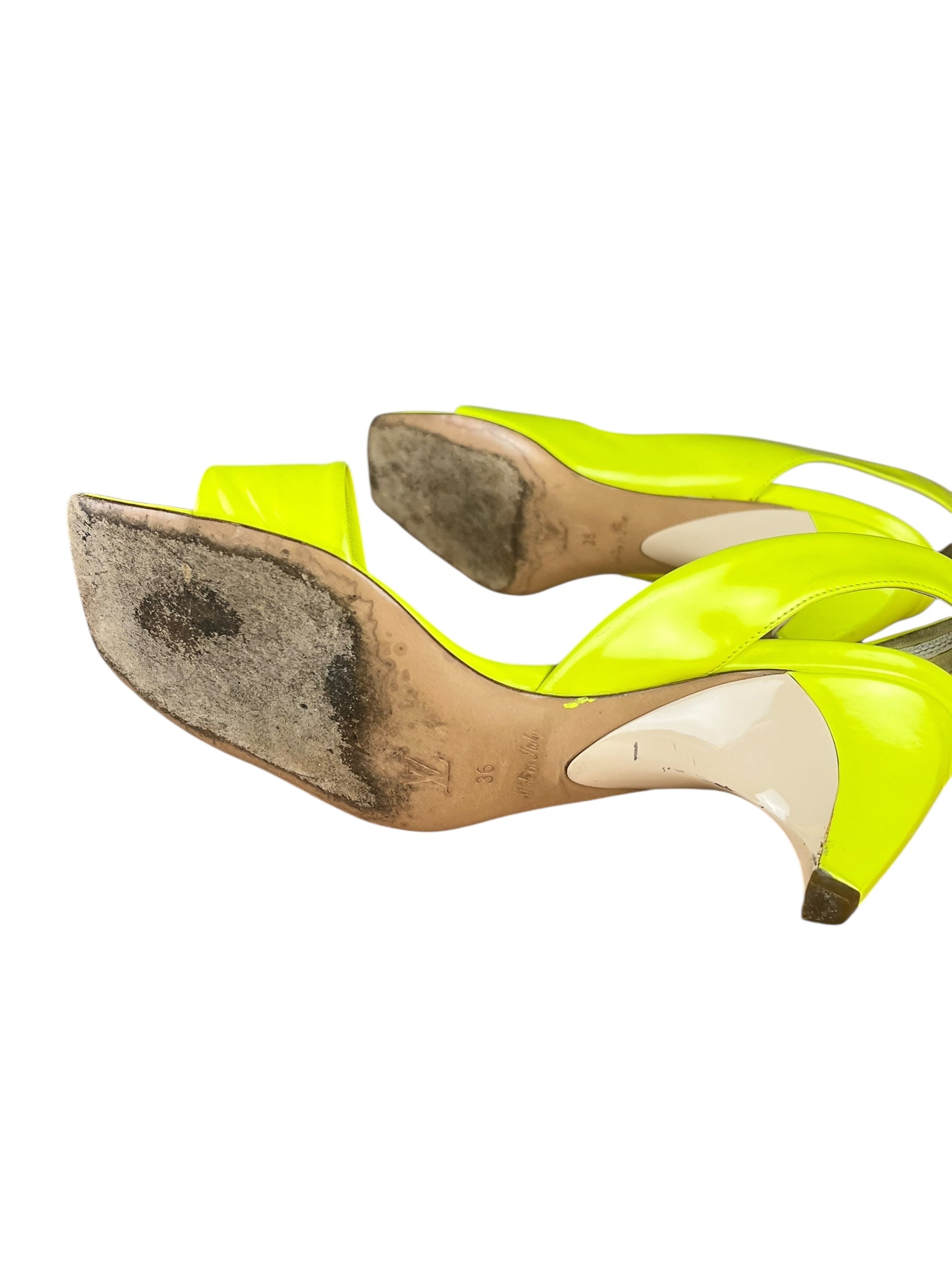 Louis Vuitton Neon Leather Heel