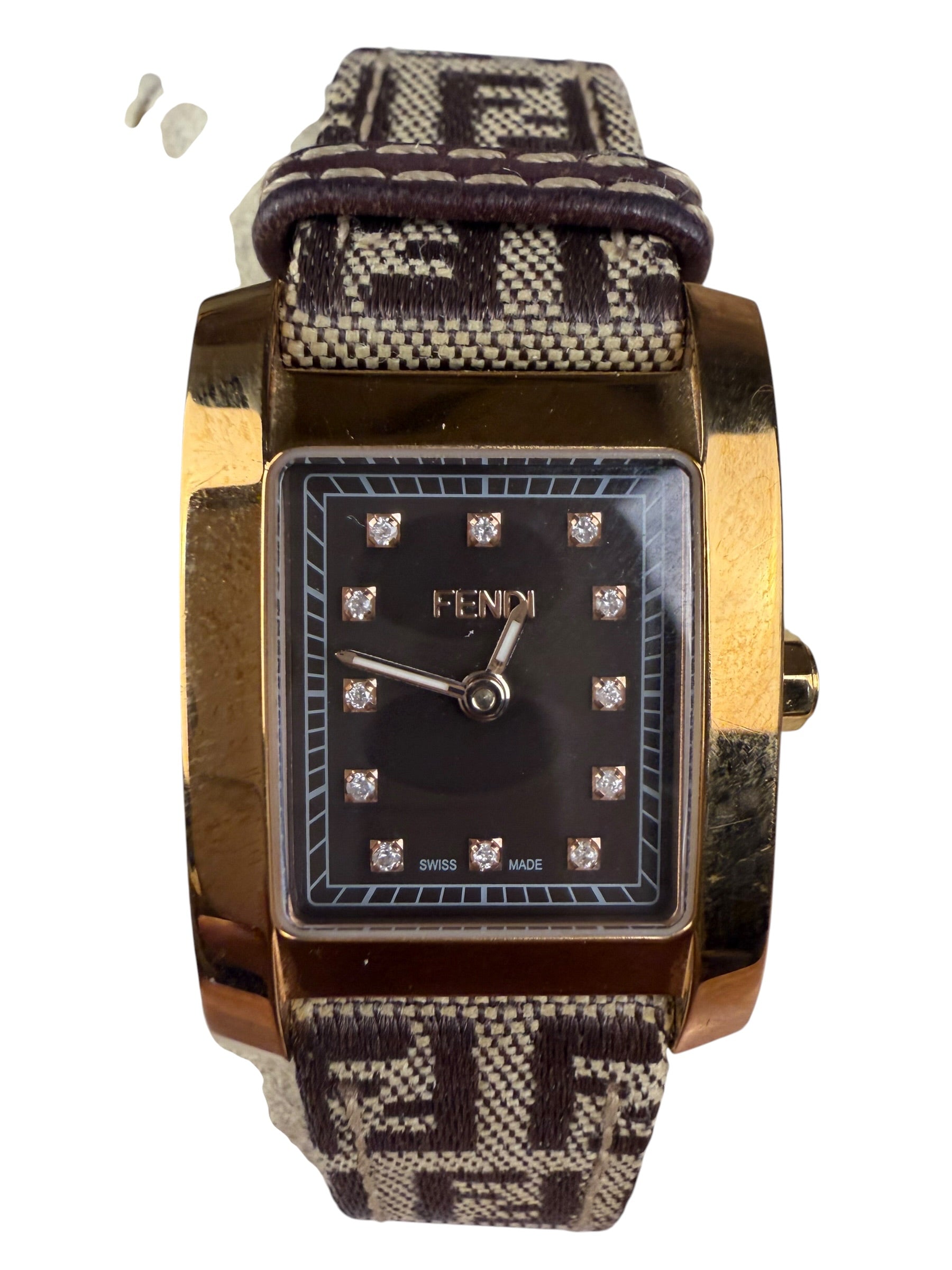 Fendi Tank Brown Dial FF Strap