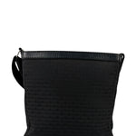 Christian Dior Black Leather Trim Canvas Dior Print Crossbody Bag