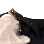 Fendi Black Nylon Mamma Baguette Shoulder Bag