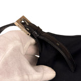 Fendi Black Nylon Mamma Baguette Shoulder Bag